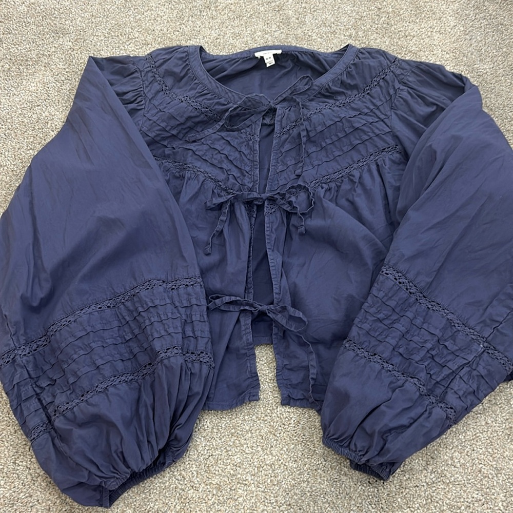 Aerie tie front blouse